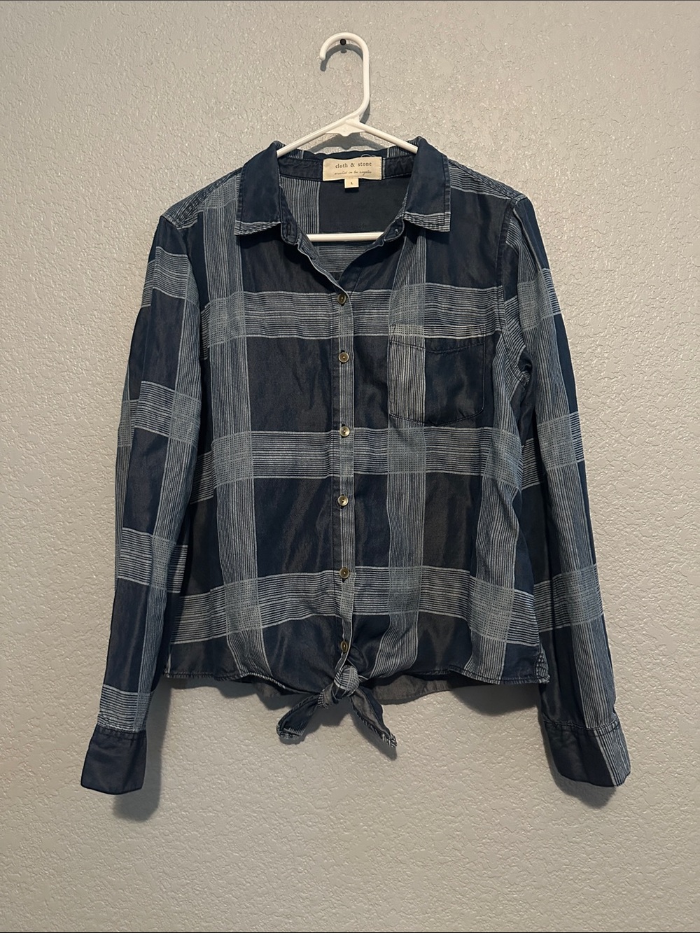 Anthropologie Cloth & Stone Plaid Top - Picture 3 of 7